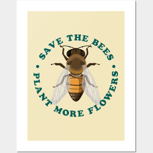 Save The Bees Wall Art by Crisp Decisions